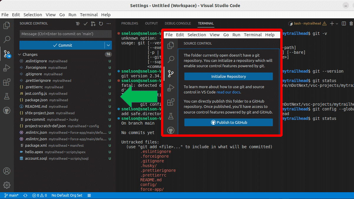 Git On Ubuntu In Visual Studio Code What IT Is